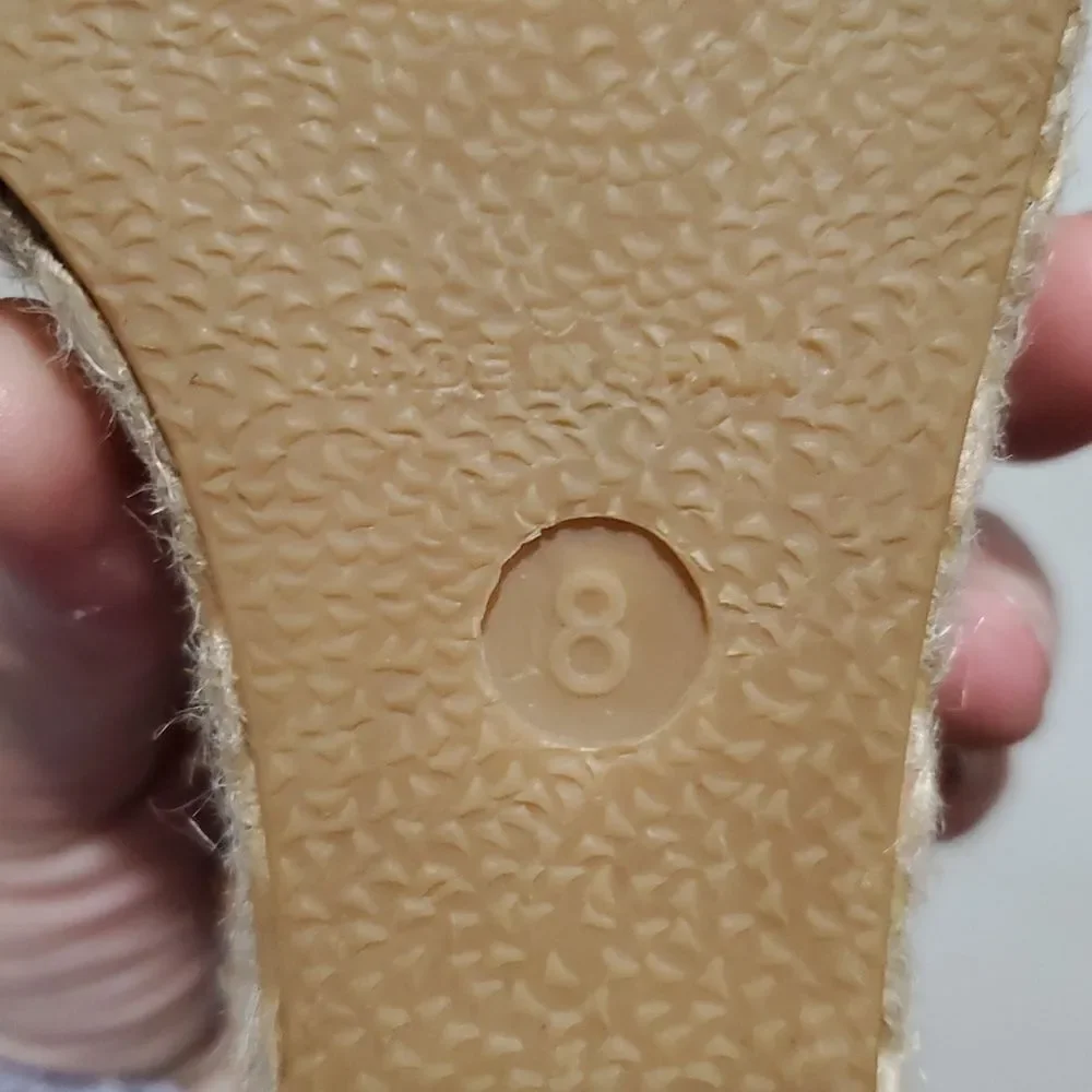 J. Crew Leather Wedge Espadrille Sandals Made In Spain Size 8